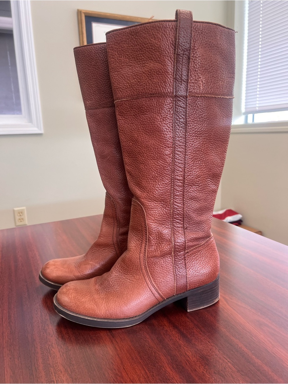 Lucky Brand Hibiscus Leather Riding Boots
